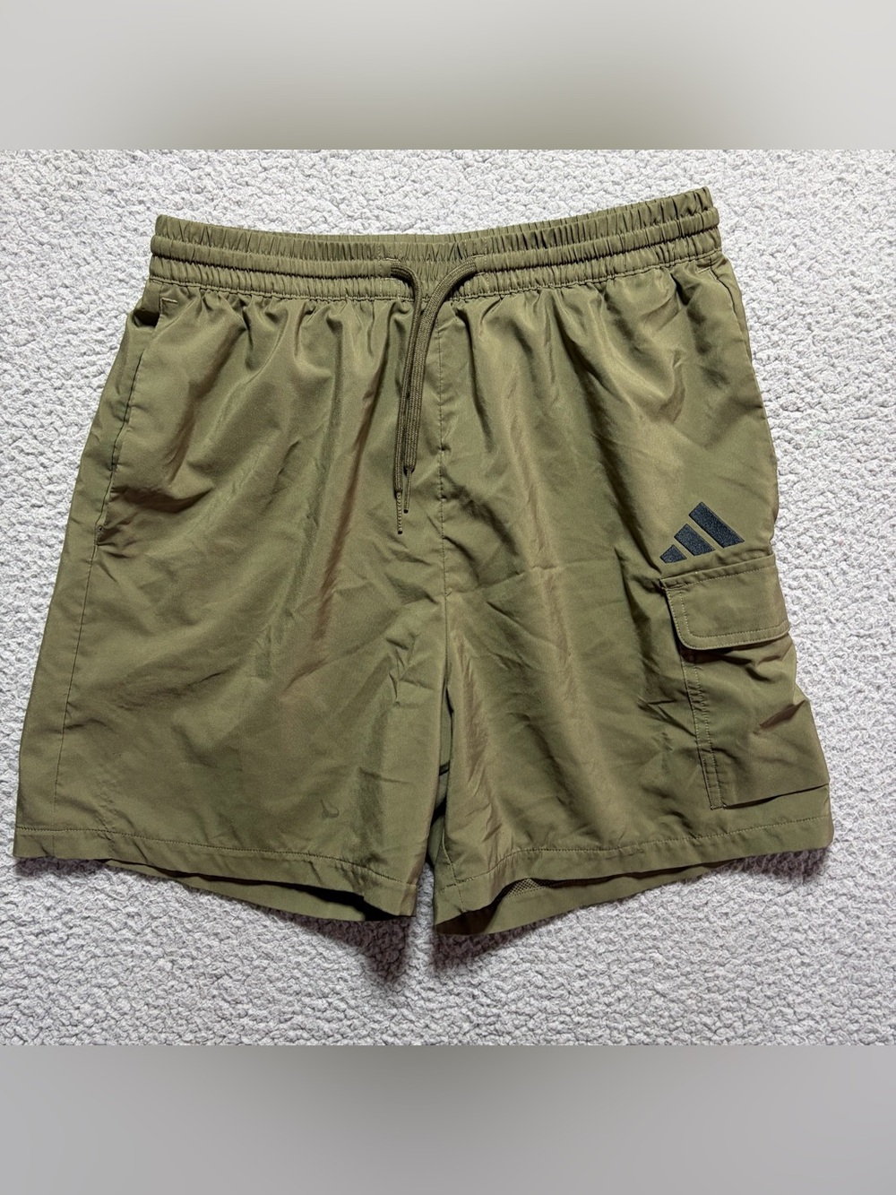 Adidas Cargo Chelsea Athletic Shorts Olive/Black Drawstring Pocket Men’s Medium